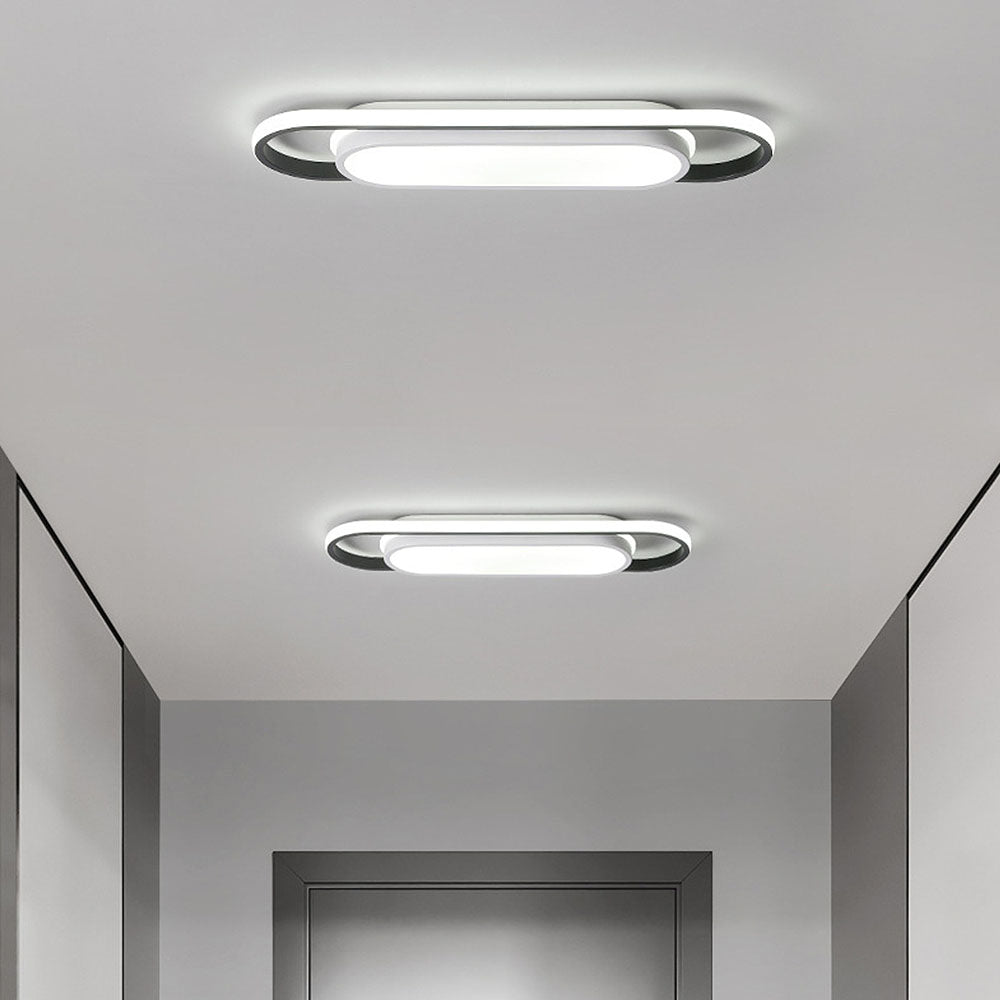 Black Simple Corridor Long LED Low Ceiling Lights
