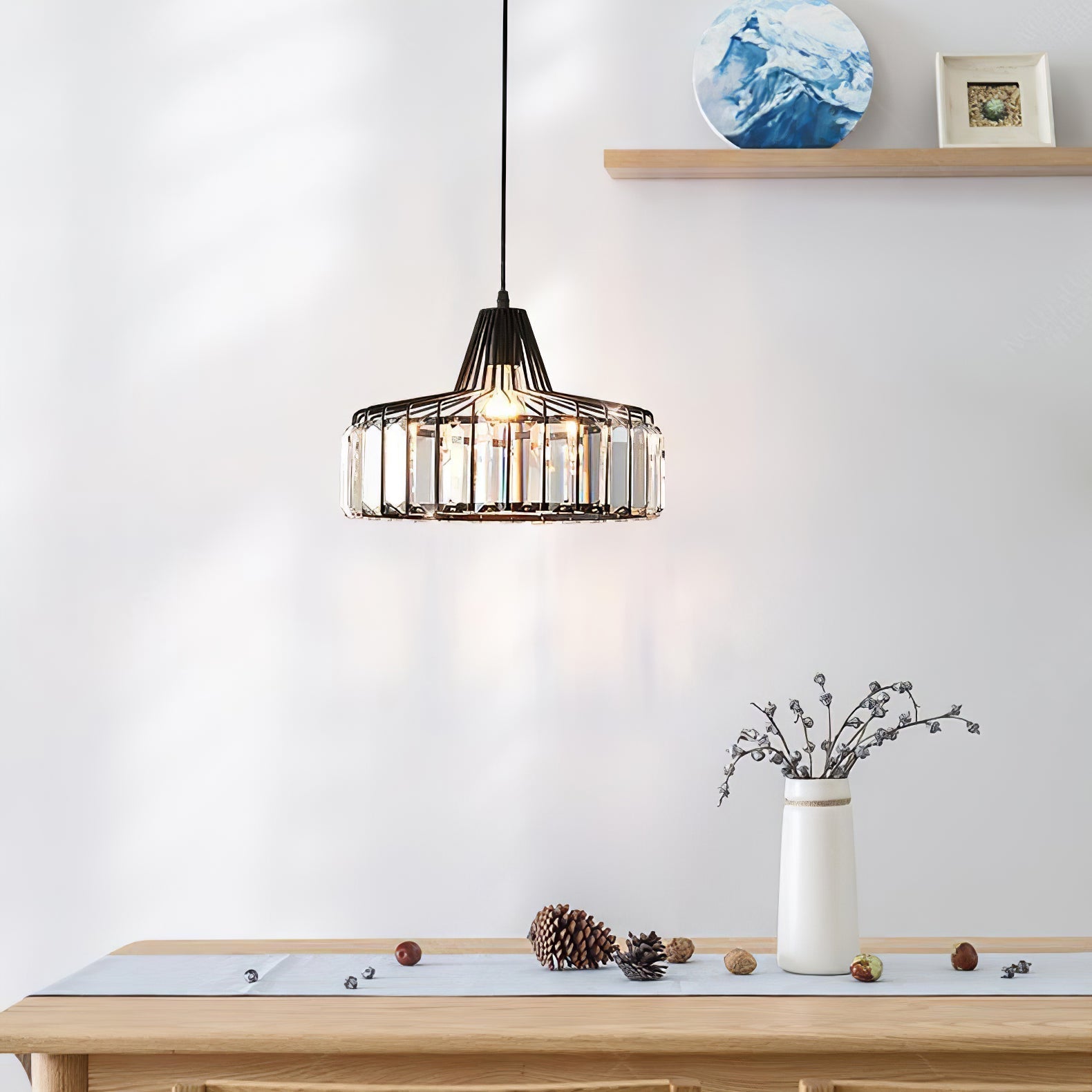 Black Crystal Pendant Lamp