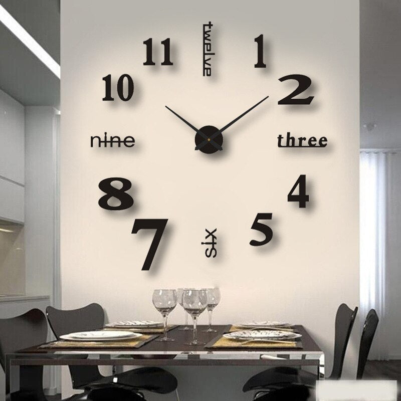 Horloge murale créative 3D