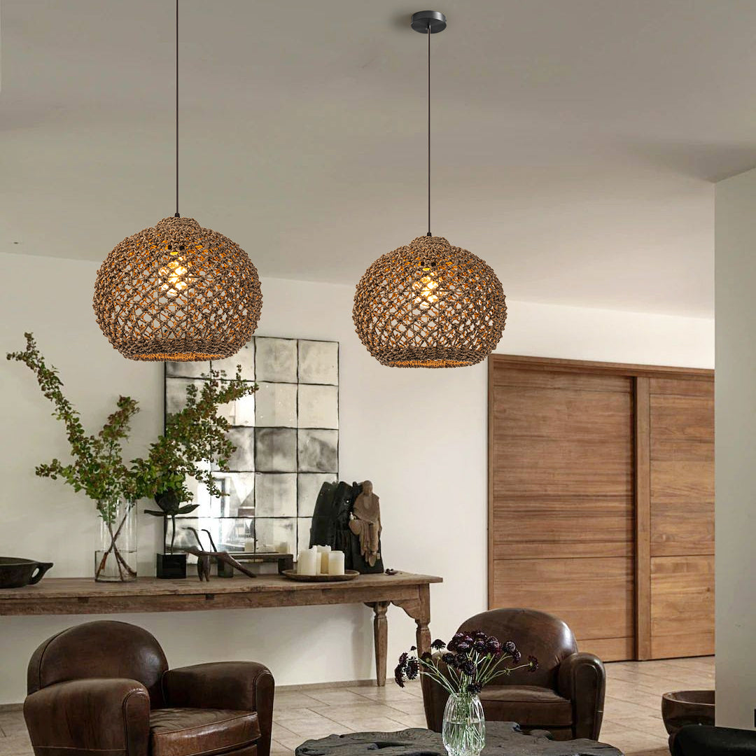 Benzo Woven Boho Pendant Lamp