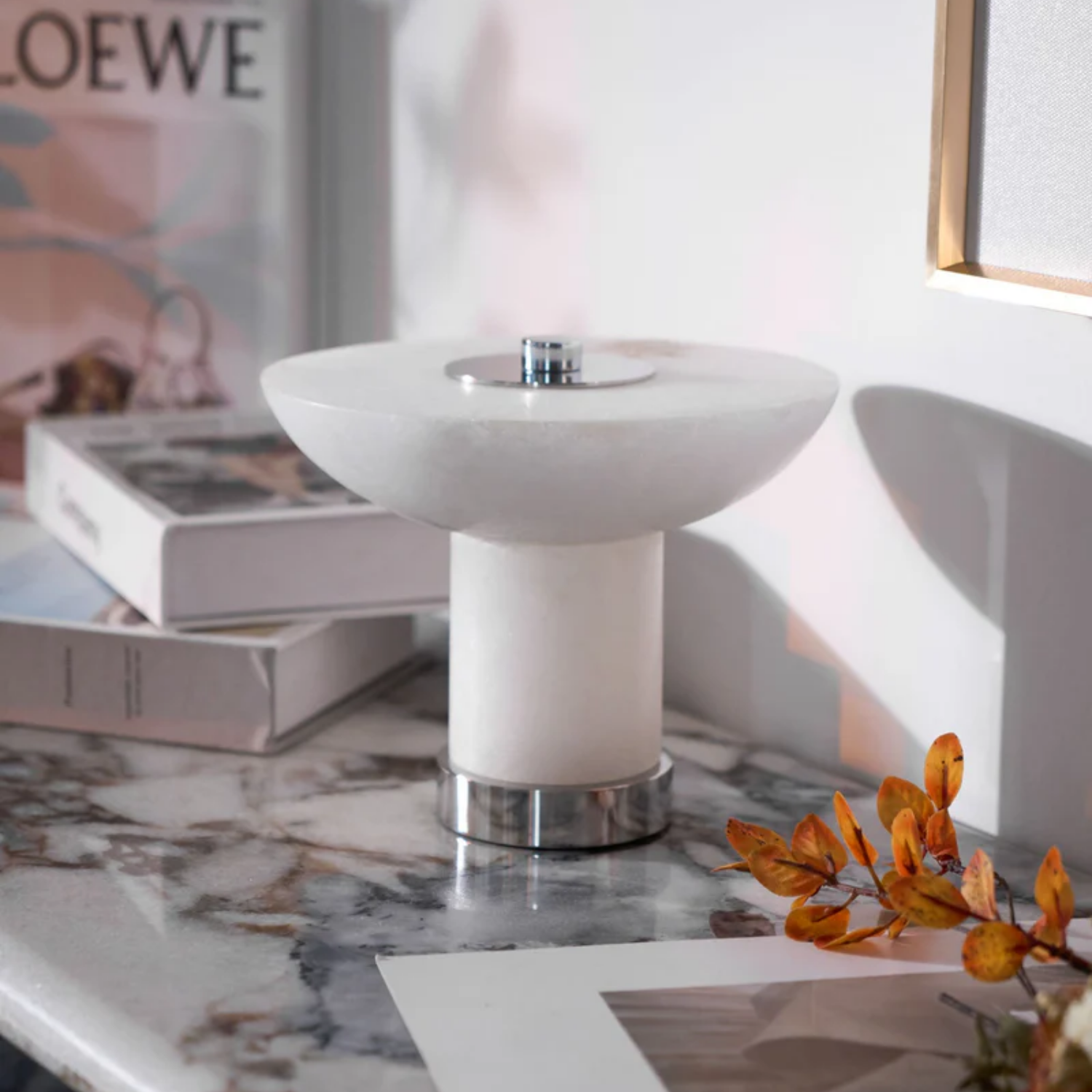 Lampa stołowa Aesmoze Alabaster