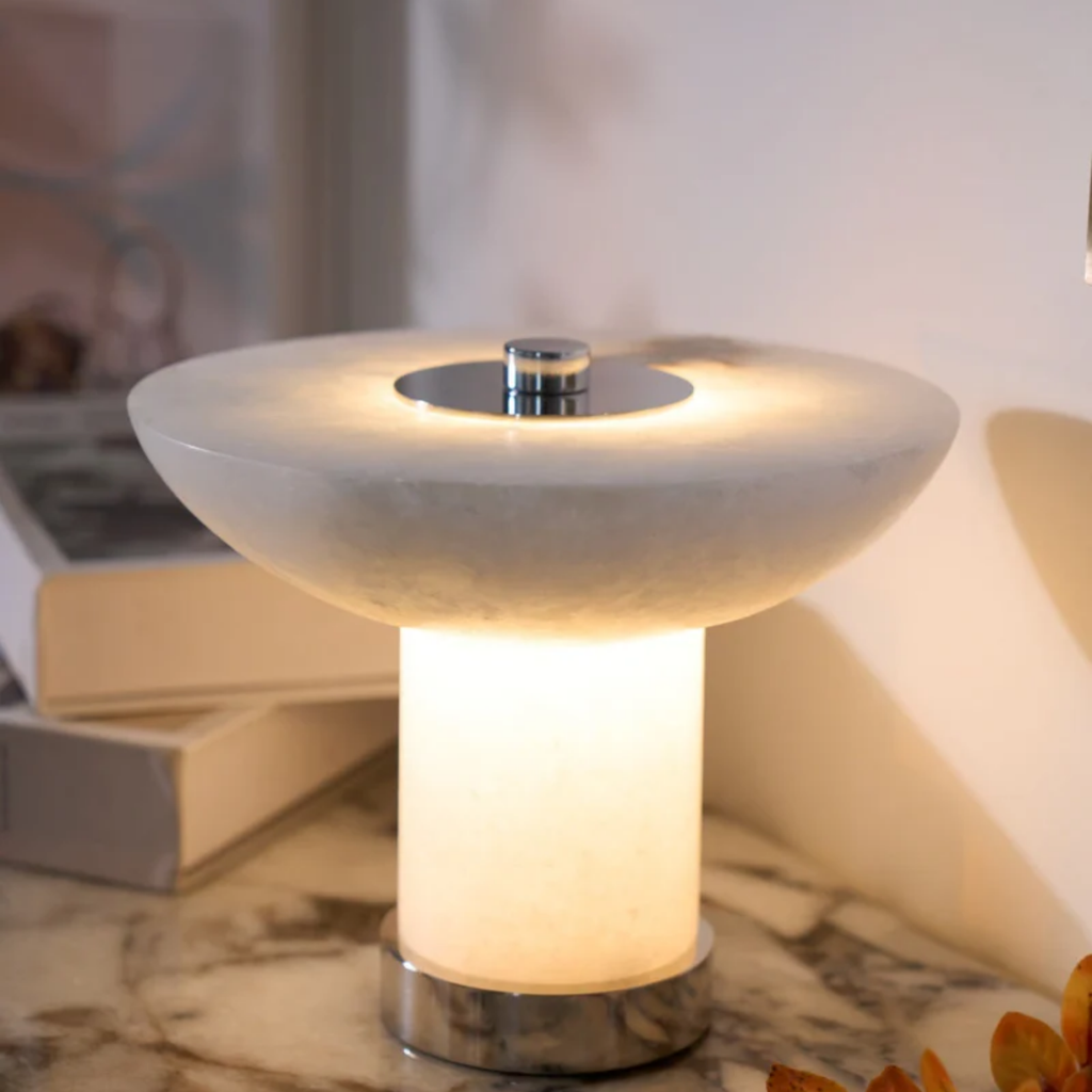 Lampa stołowa Aesmoze Alabaster