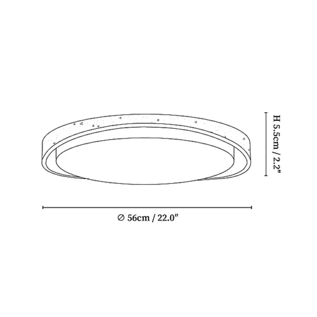 Plafonnier Aruz Wave en pierre naturelle
