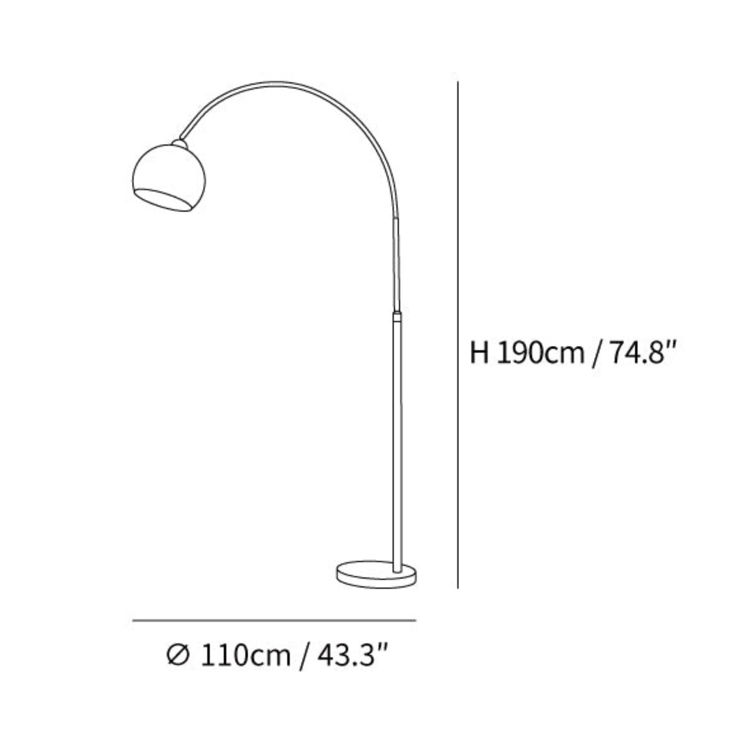 Lampadaire réglable