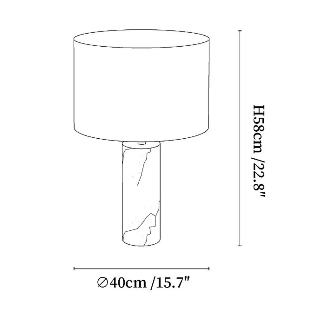 Lampa stołowa marmurowa Aromefa