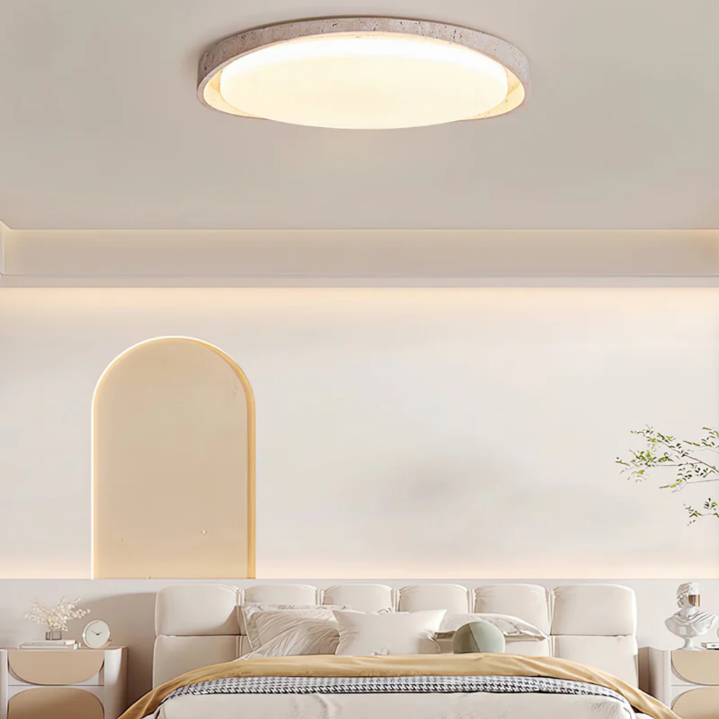 Plafonnier Aruz Wave en pierre naturelle