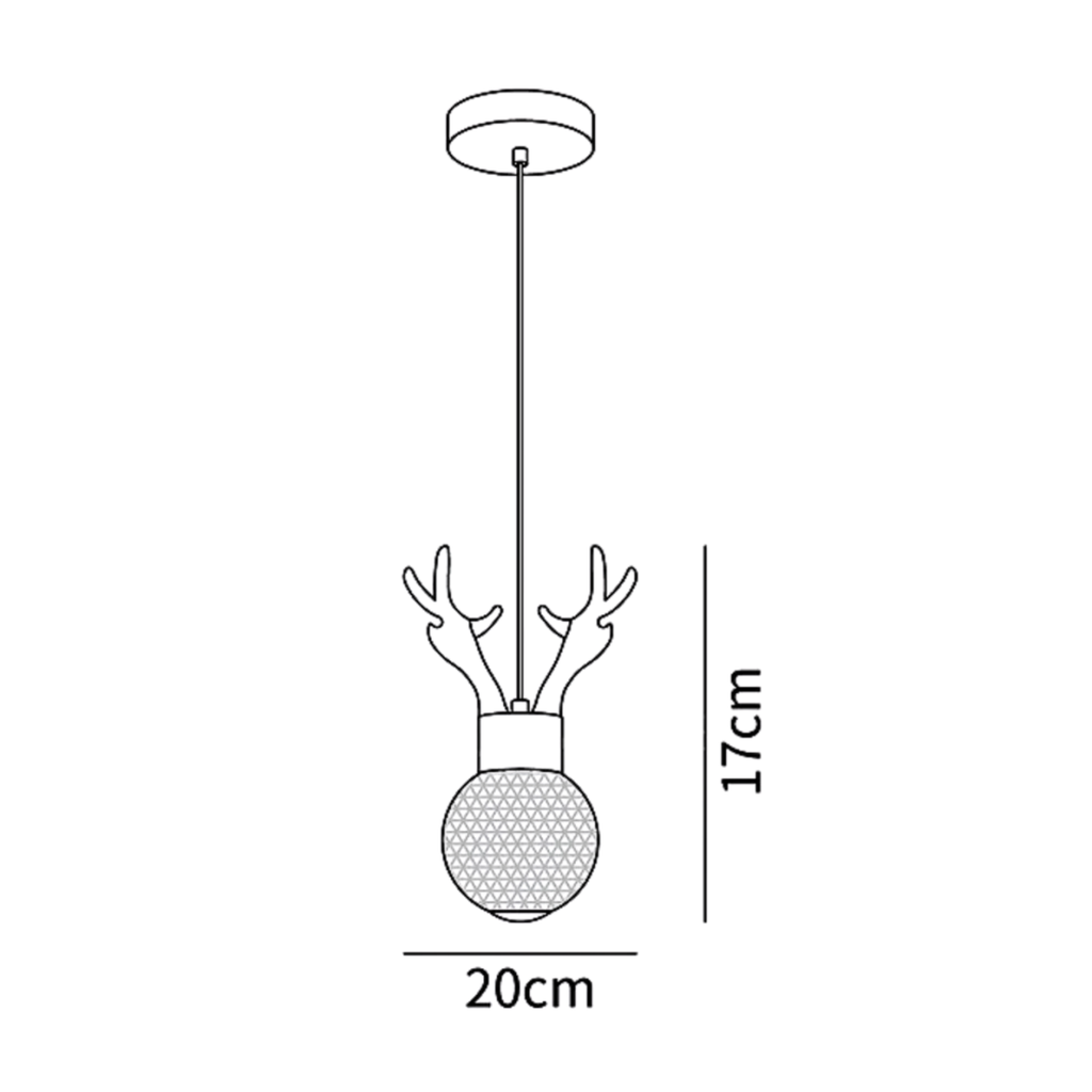 Suspension en bois de cerf