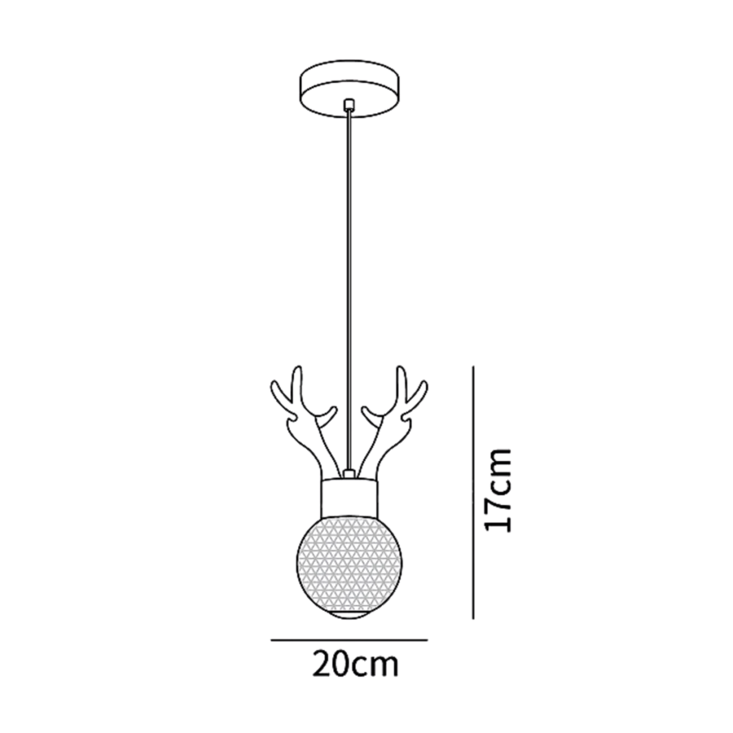 Suspension en bois de cerf
