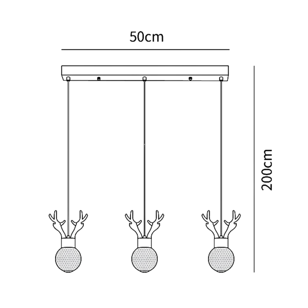 Suspension en bois de cerf