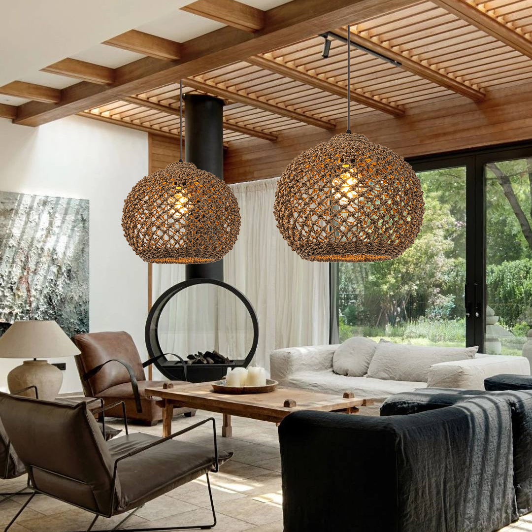 Benzo Woven Boho Pendant Lamp