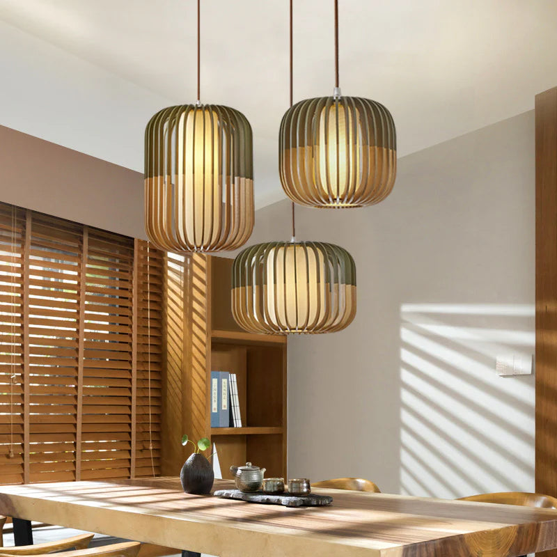 Lampe suspendue en bois Amaya