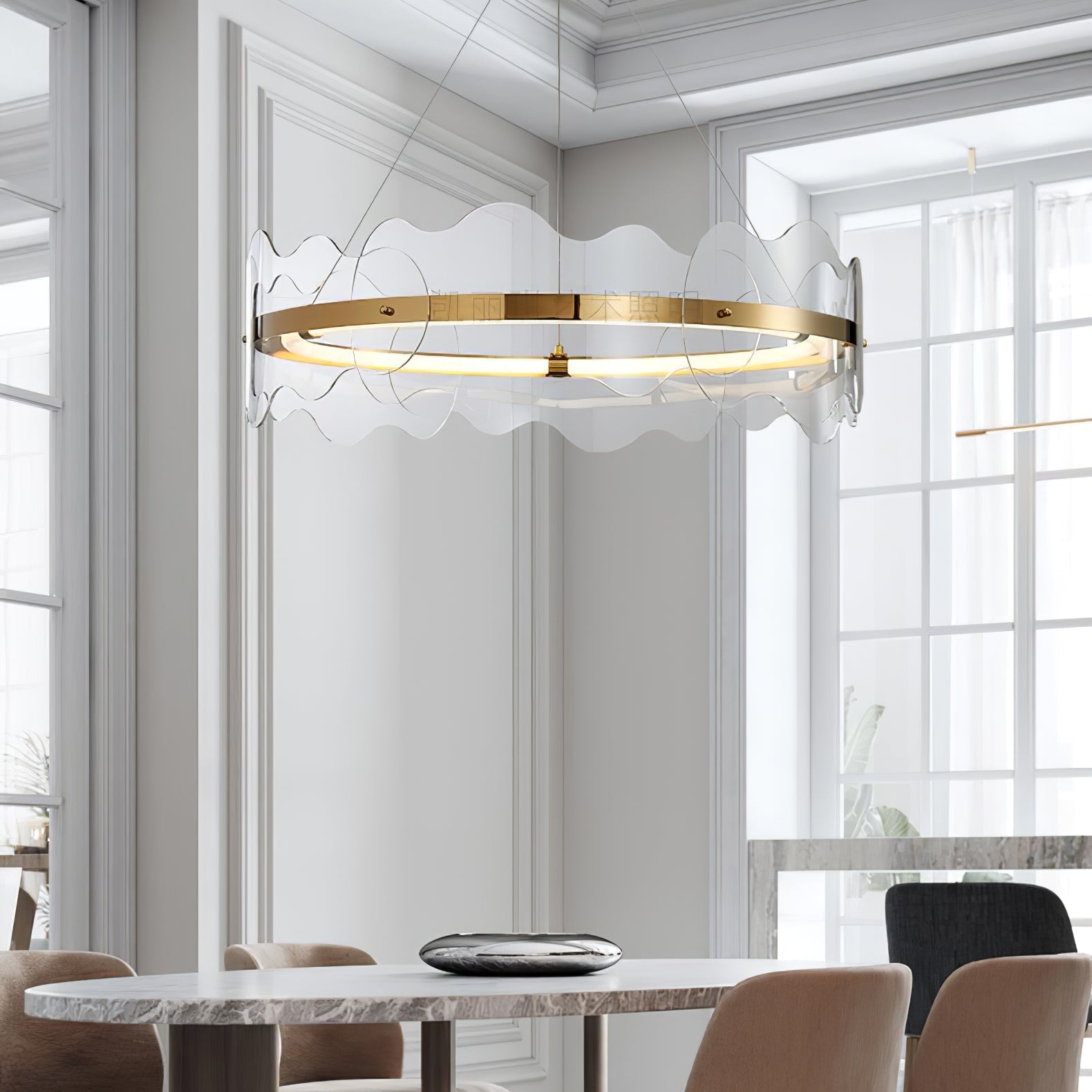 Suspension ondulée en acrylon