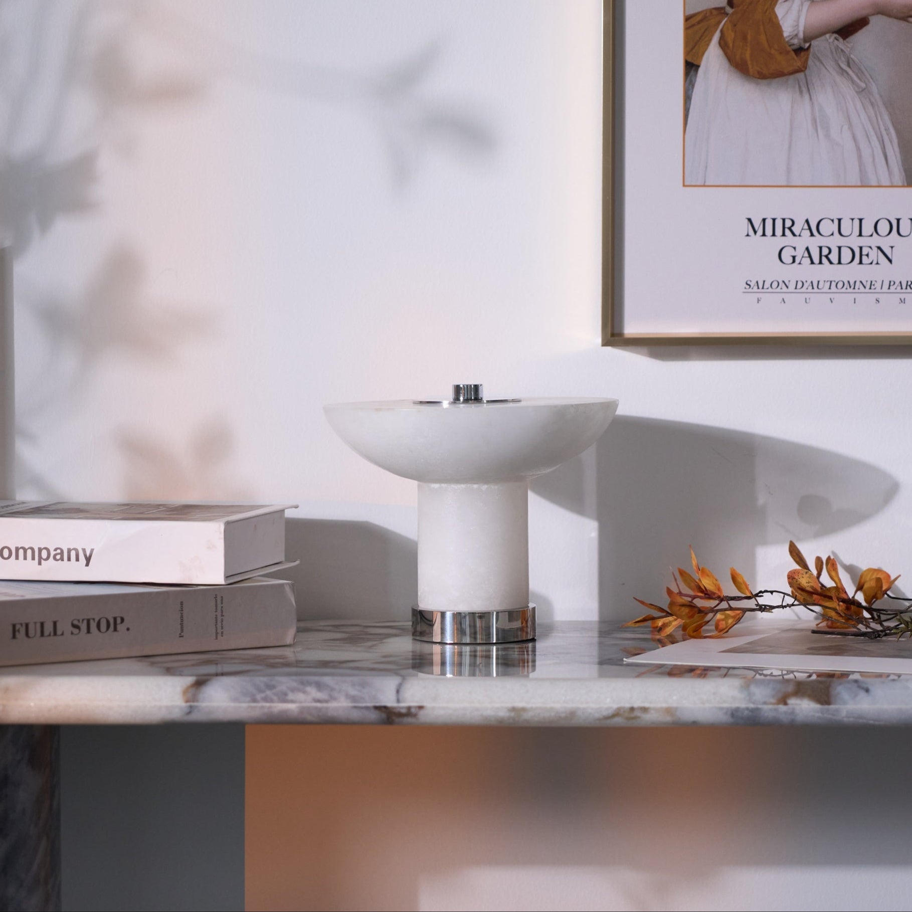 Lampa stołowa Aesmoze Alabaster