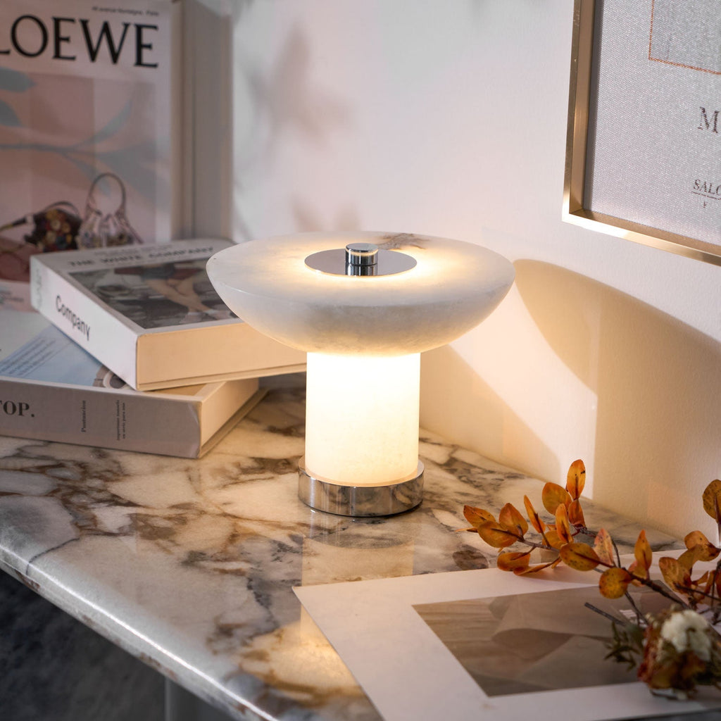 Lampa stołowa Aesmoze Alabaster