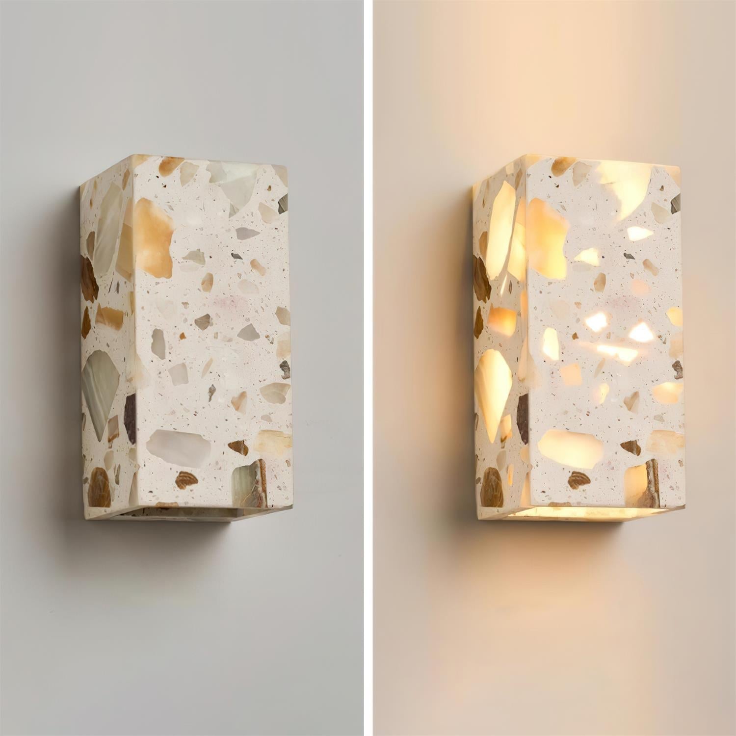 Kinkiet z naturalnego kamienia Belisca