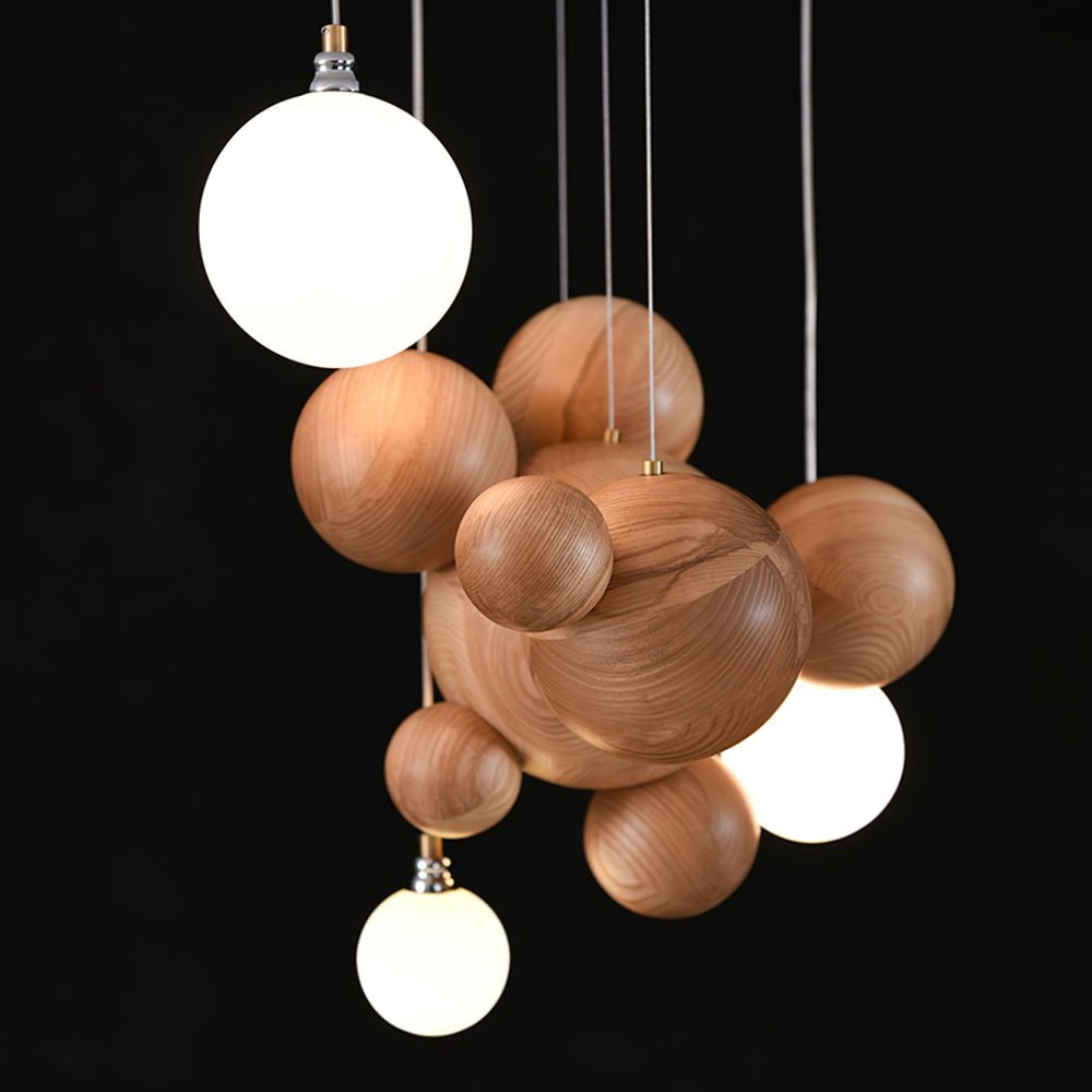 Beo Wooden Ball Pendant Lamp