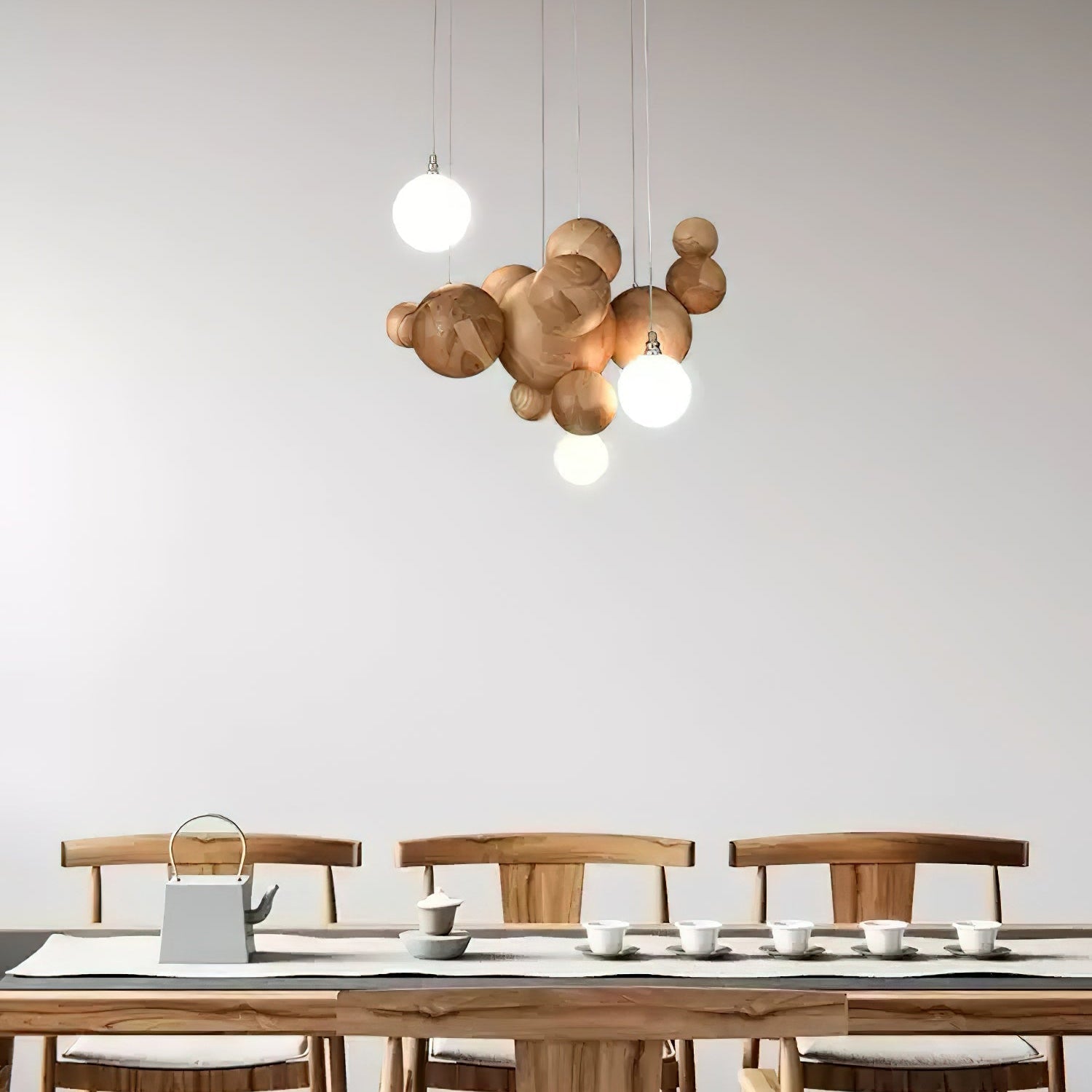 Beo Wooden Ball Pendant Lamp