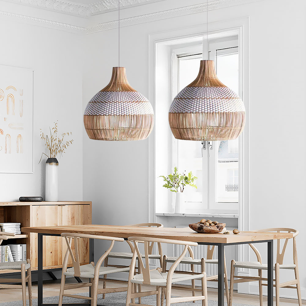 Lampe à suspension bohème tissée Avelina