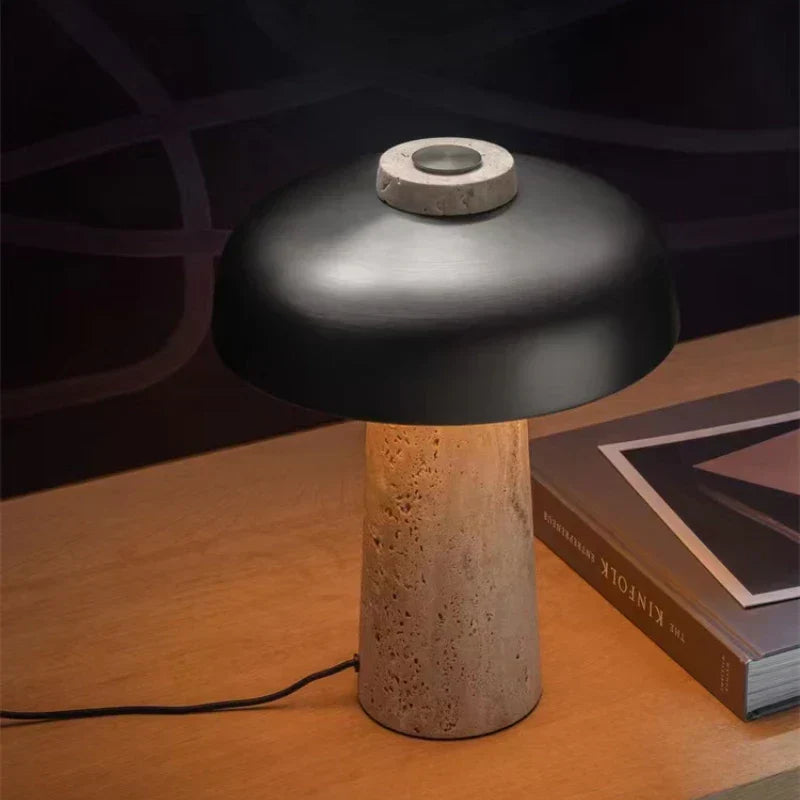 Lampe de table Alto en travertin