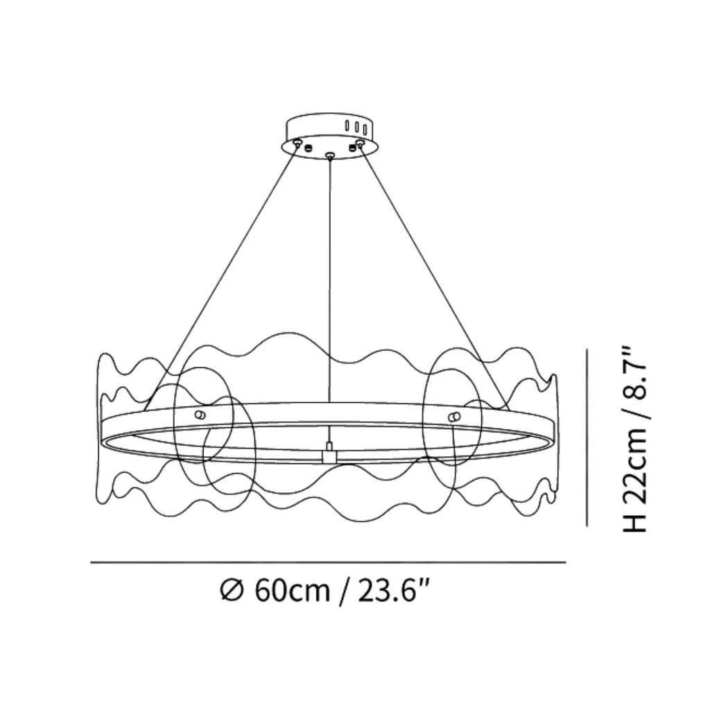 Suspension ondulée en acrylon