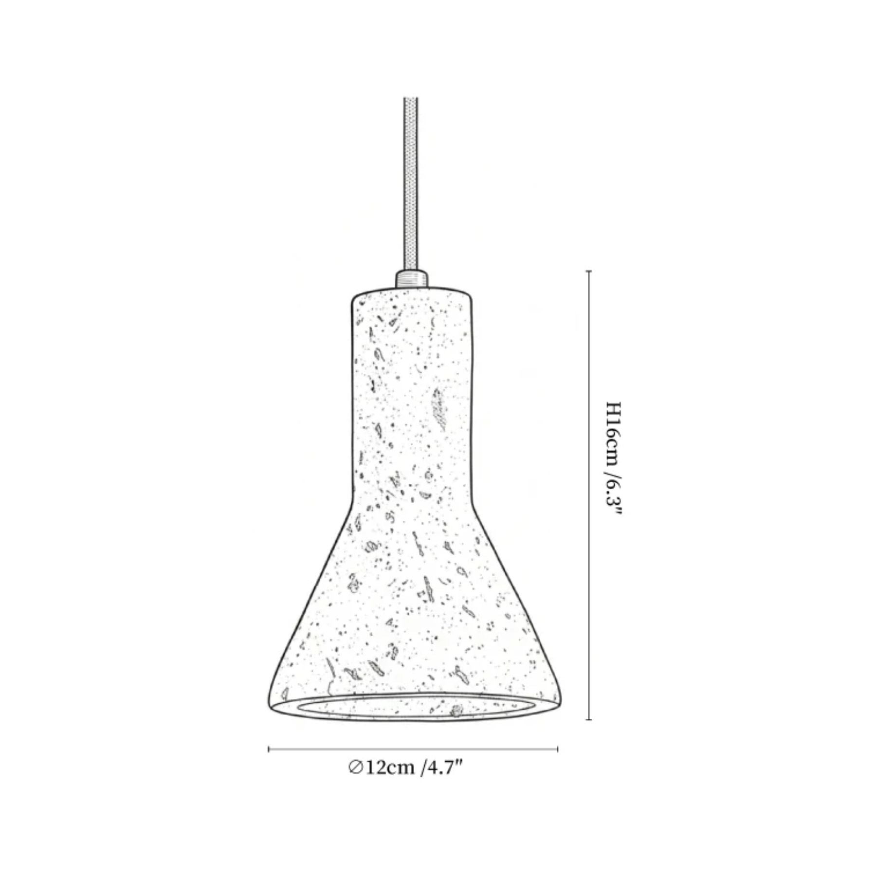 Suspension Aeremis en pierre naturelle