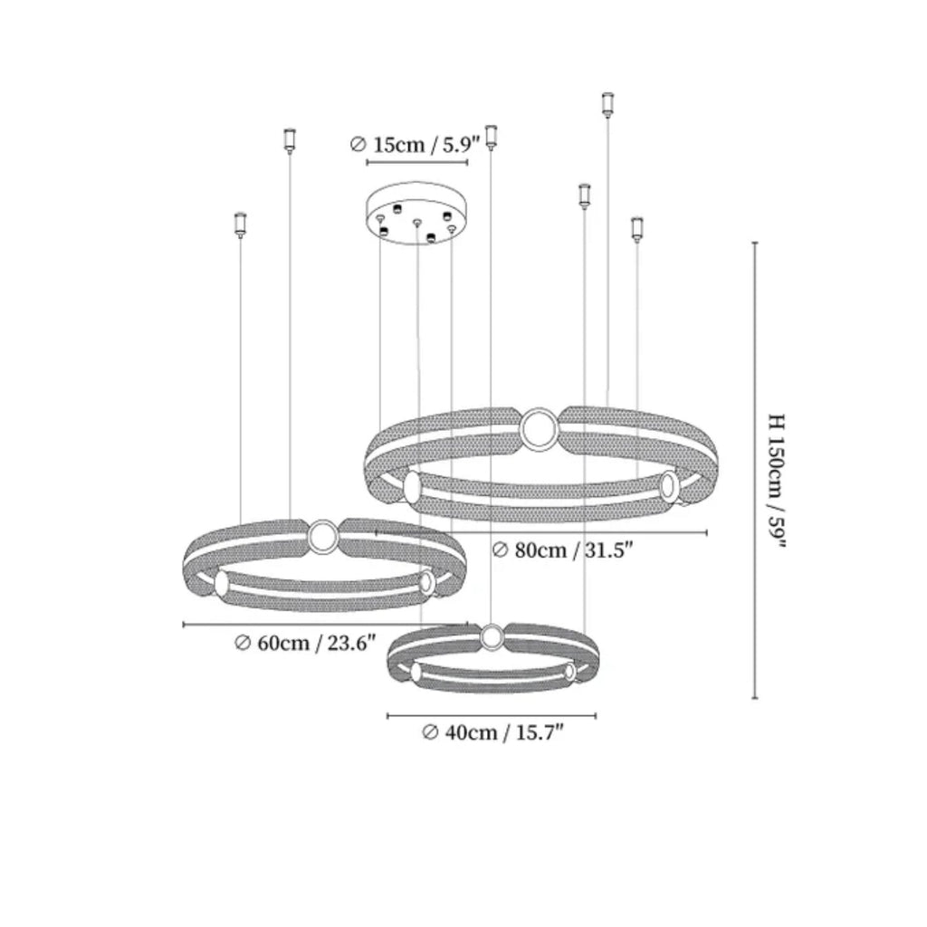 Lampa wisząca Alome Ring Design