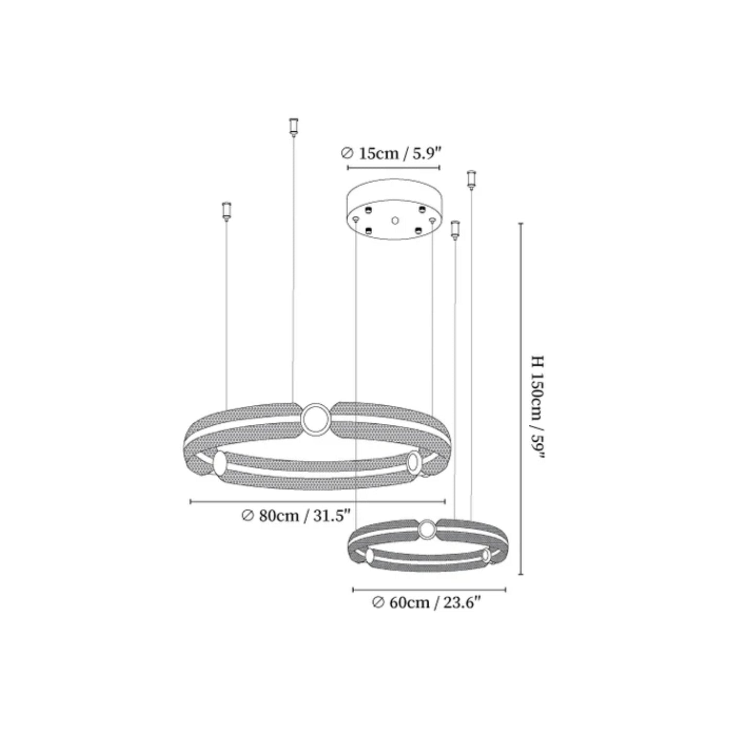 Lampa wisząca Alome Ring Design